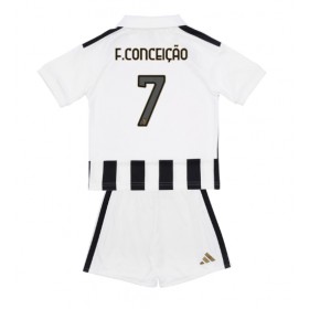 Dětské fotbalový komplet Juventus Francisco Conceicao #7 Domácí košile 2026-27 Krátkým Rukávem
